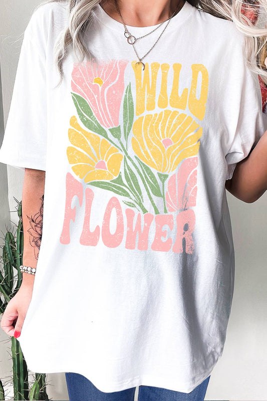 Wild Flower Oversized Graphic Tee|Studio