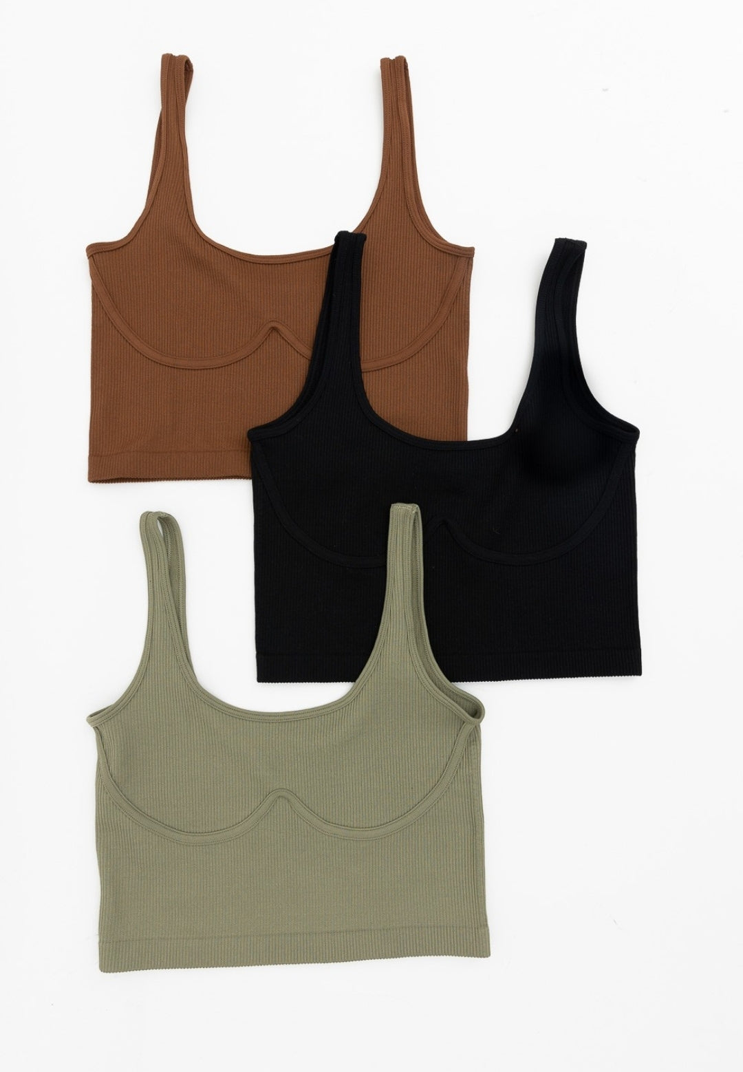 Studio|So Chic Ribbed Underline Seams Brami In Brown