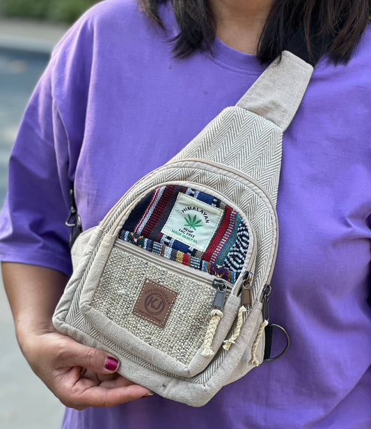Studio|Hemp Hippie Cross Body Chest Eco-Friendly Vegan Sling Bag
