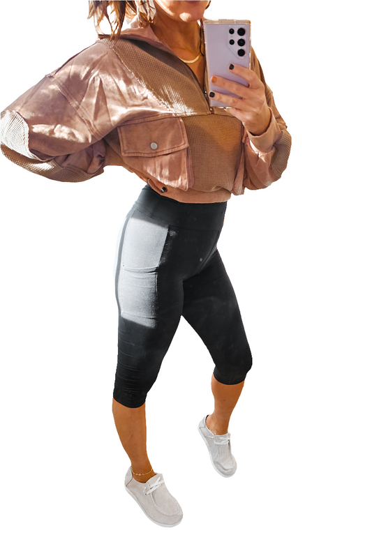 Studio|Your Favorite Capri Pocket Leggings In Black