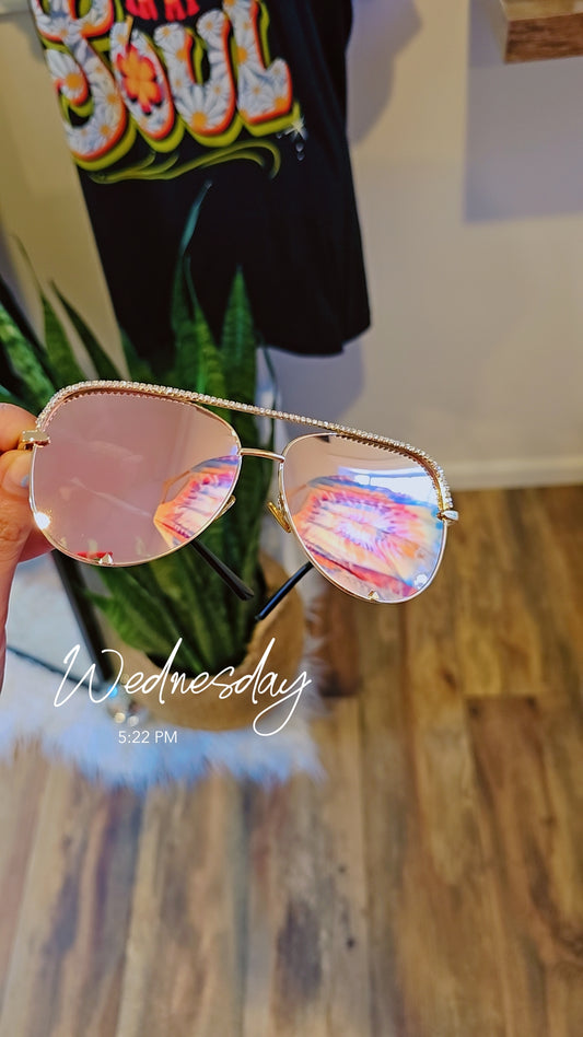 Dare To Dazzle Aviator Sunglasses