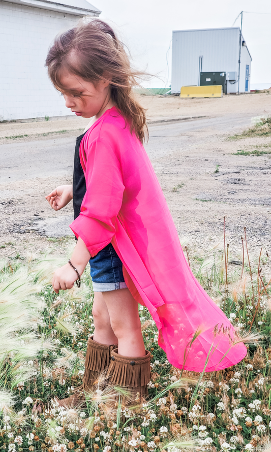 Hot Pink Kimono - Kids