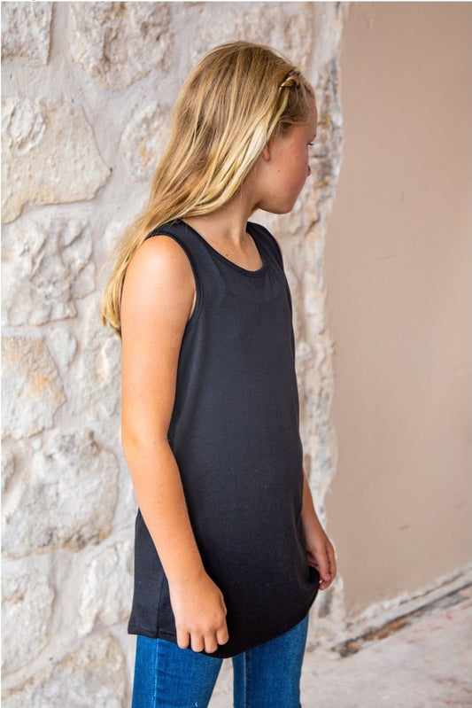 Classic Black Tank - Kids