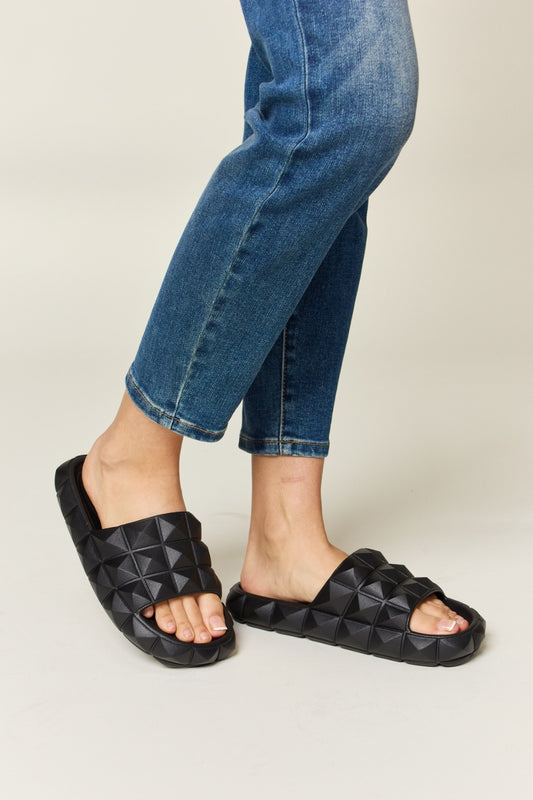 Black Studed Slides