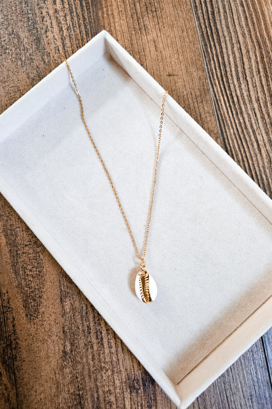 Cowrie Shell Dainty Chain 18k Gold Waterproof Necklace