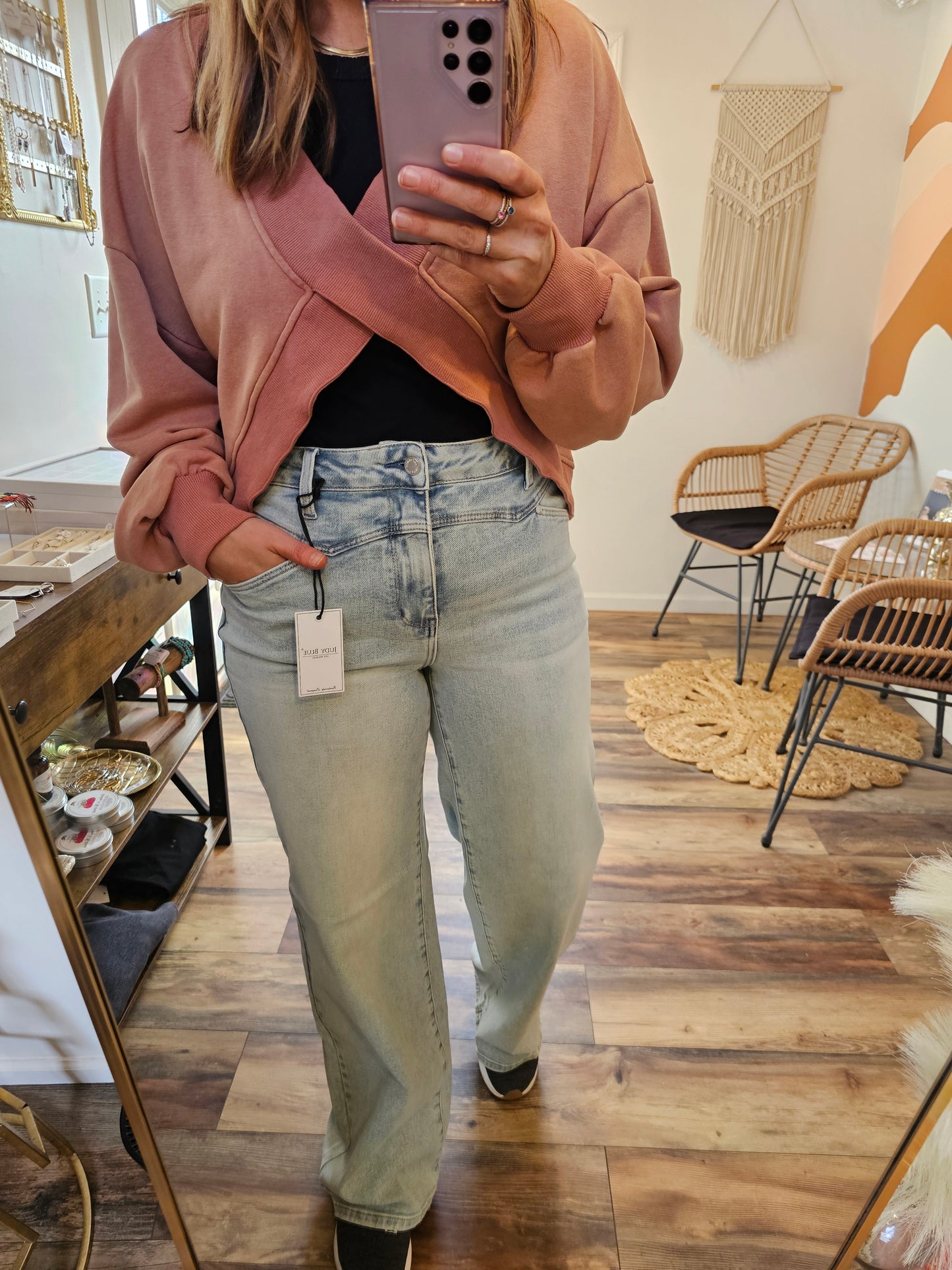 Judy Blue High Waist Column Straight Jeans