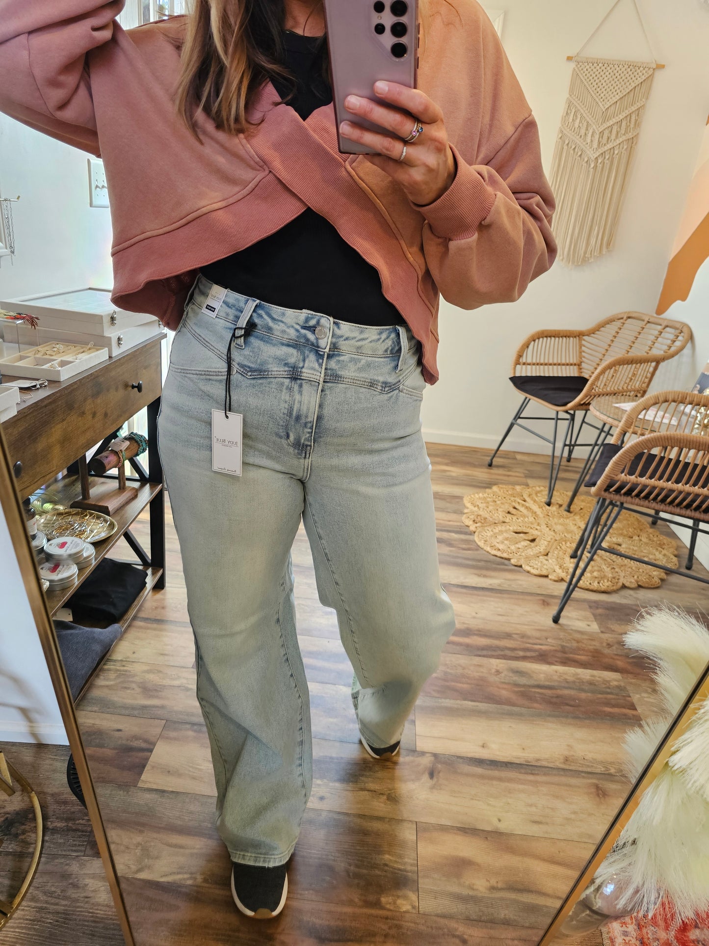 Judy Blue High Waist Column Straight Jeans