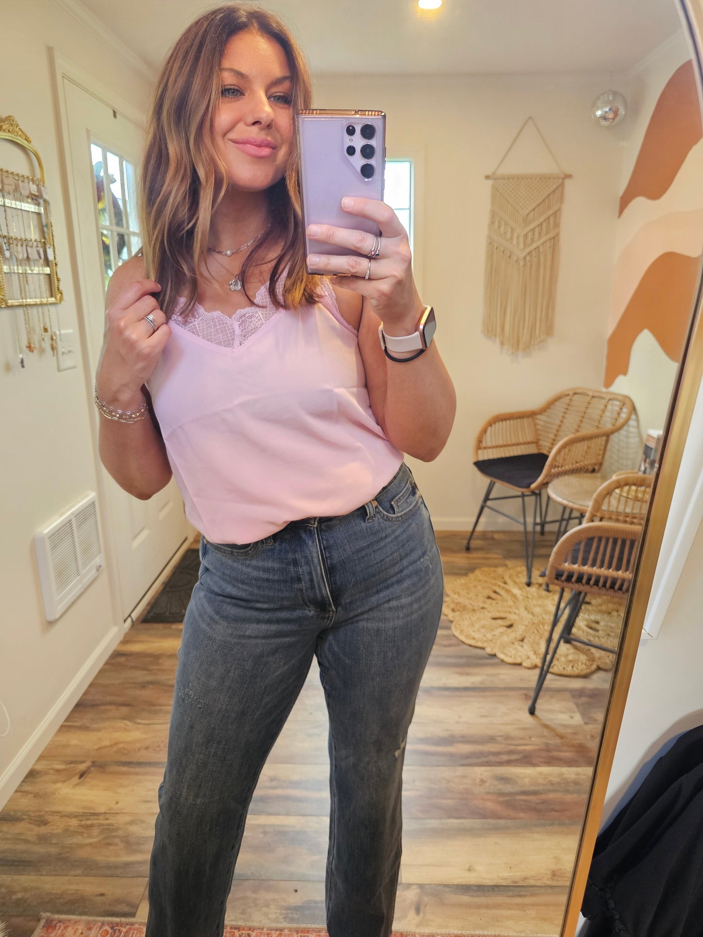 Judy Blue Tummy Control Cut Raw Hem Straight Jeans