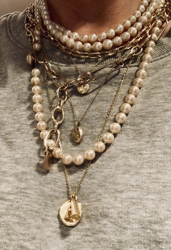 Pearl 3 Strand Necklace Set