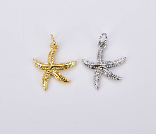 Tiny Mini Gold Filled Starfish Sea Charm Pendant