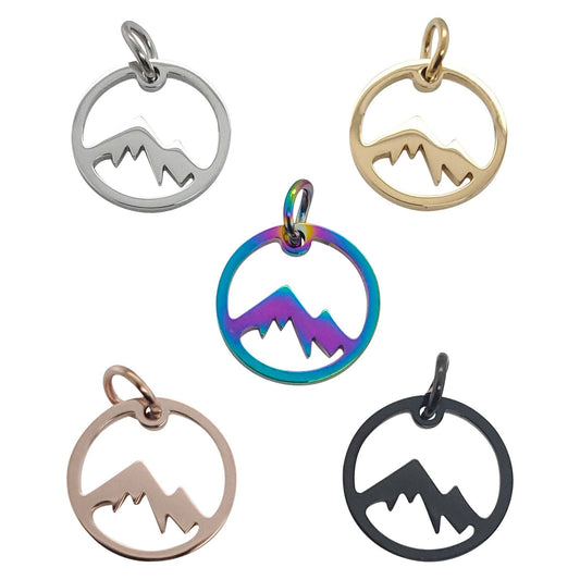 Stainless Steel Mountain Charm