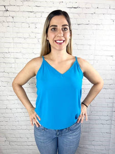 Santa Fe Gathered Cami Top In Multiple Colors