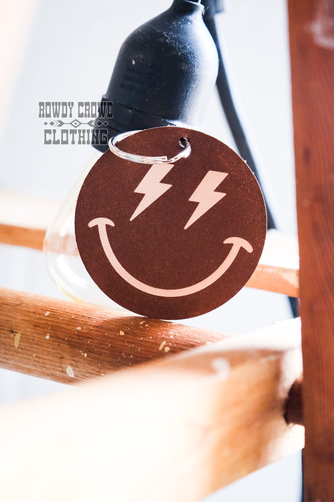 western keychains, western accessories, leather keychain, western accessories, western car accessories, western wholesale, western wholesale accessories, keychains, smiley face keychain, smiley face with lightning bolts