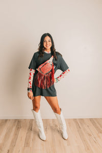 Boot Scooting Long Sleeve Mesh Top