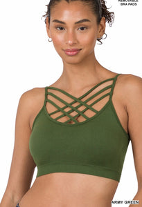 Caged Front Strappy Brami In Multiple Colors