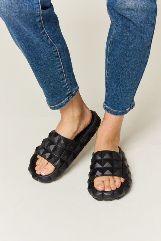 Black Studed Slides