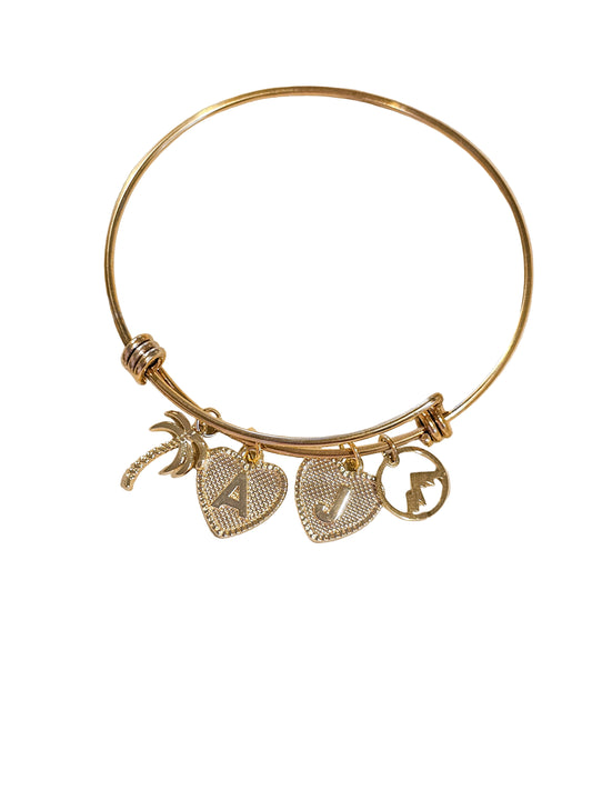 18k Stainless Steel Gold PVD Coated Expandable Bangle Bracelet