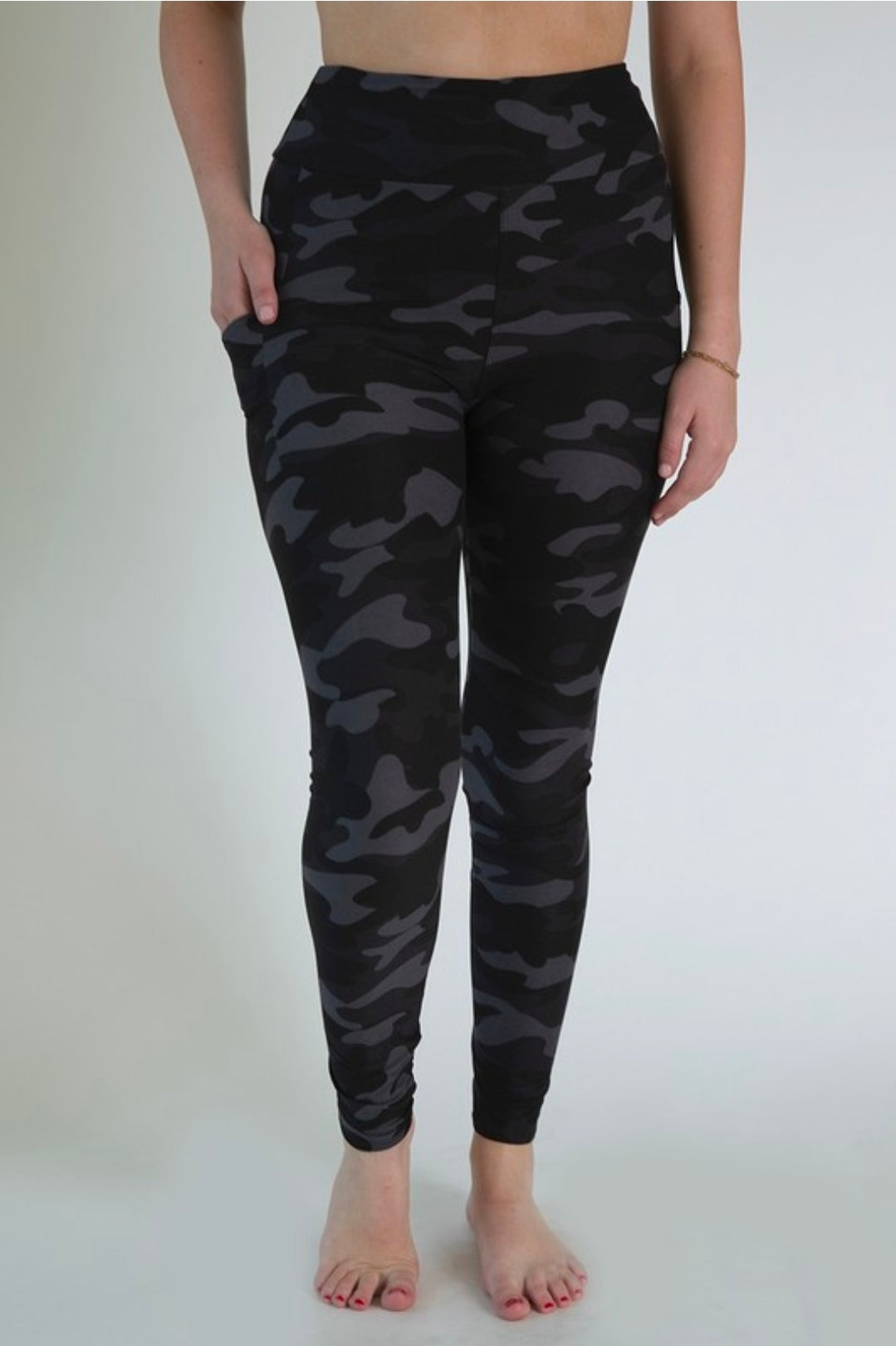 Your Favorite Midnight Camo Pocket Leggings