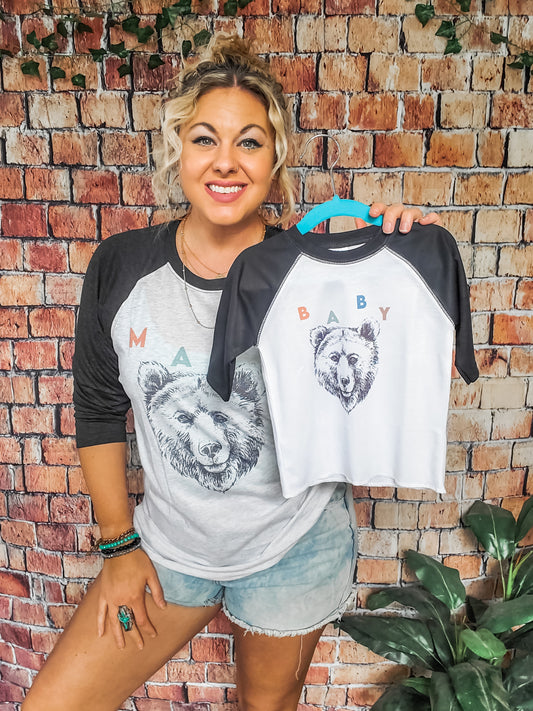 Baby Bear - Black Raglan Tee