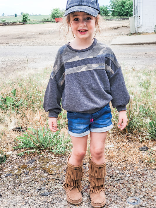 Cute In Camo Long Sleeve - Kids