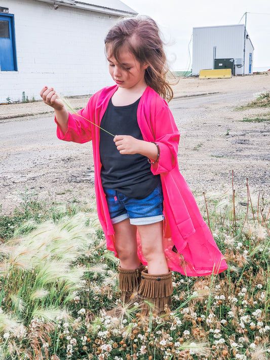 Hot Pink Kimono - Kids