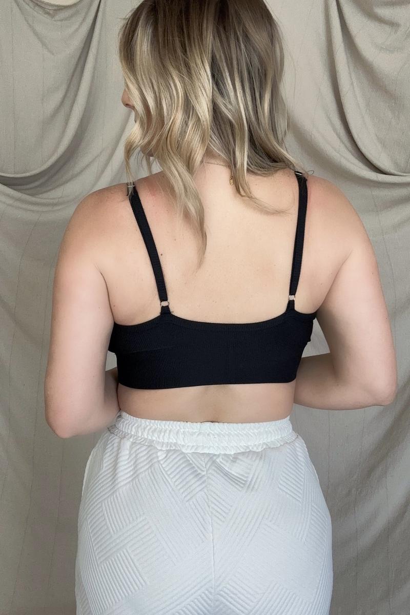 FawnFit Solid Ribbed Bralette In Multiple Colors