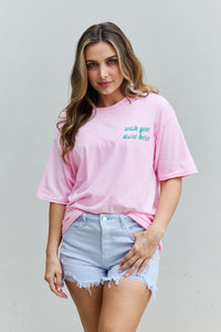 "Wish You Were Here" Oversized Graphic T-Shirt