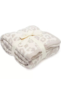 Leopard Grain Knitting Blanket 127*152CM