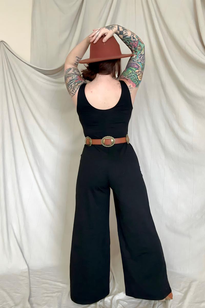 FawnFit Wide Leg Sleeveless Jumpsuit With Built-In Bra In Multiple Colors