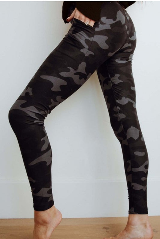 Your Favorite Midnight Camo Pocket Leggings