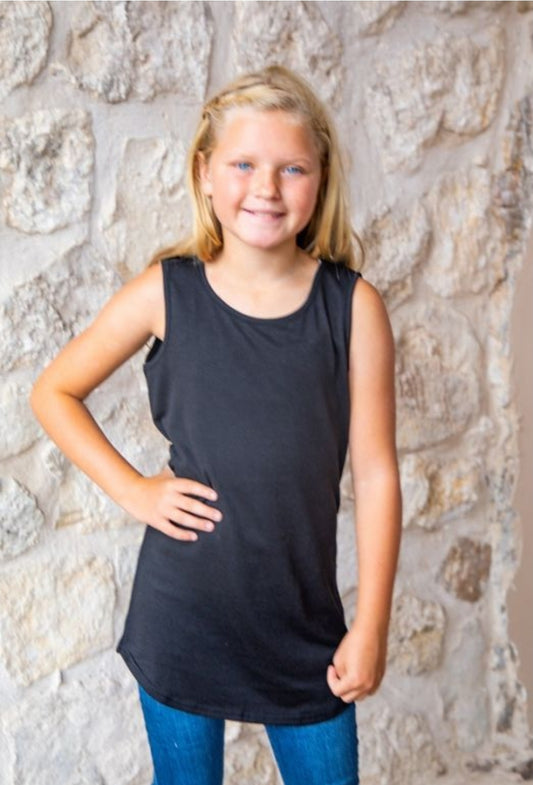 Classic Black Tank - Kids