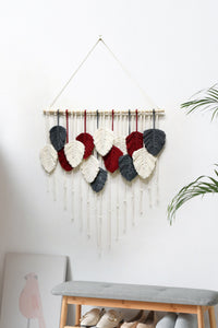 Hand-Woven Feather Macrame Wall Hanging