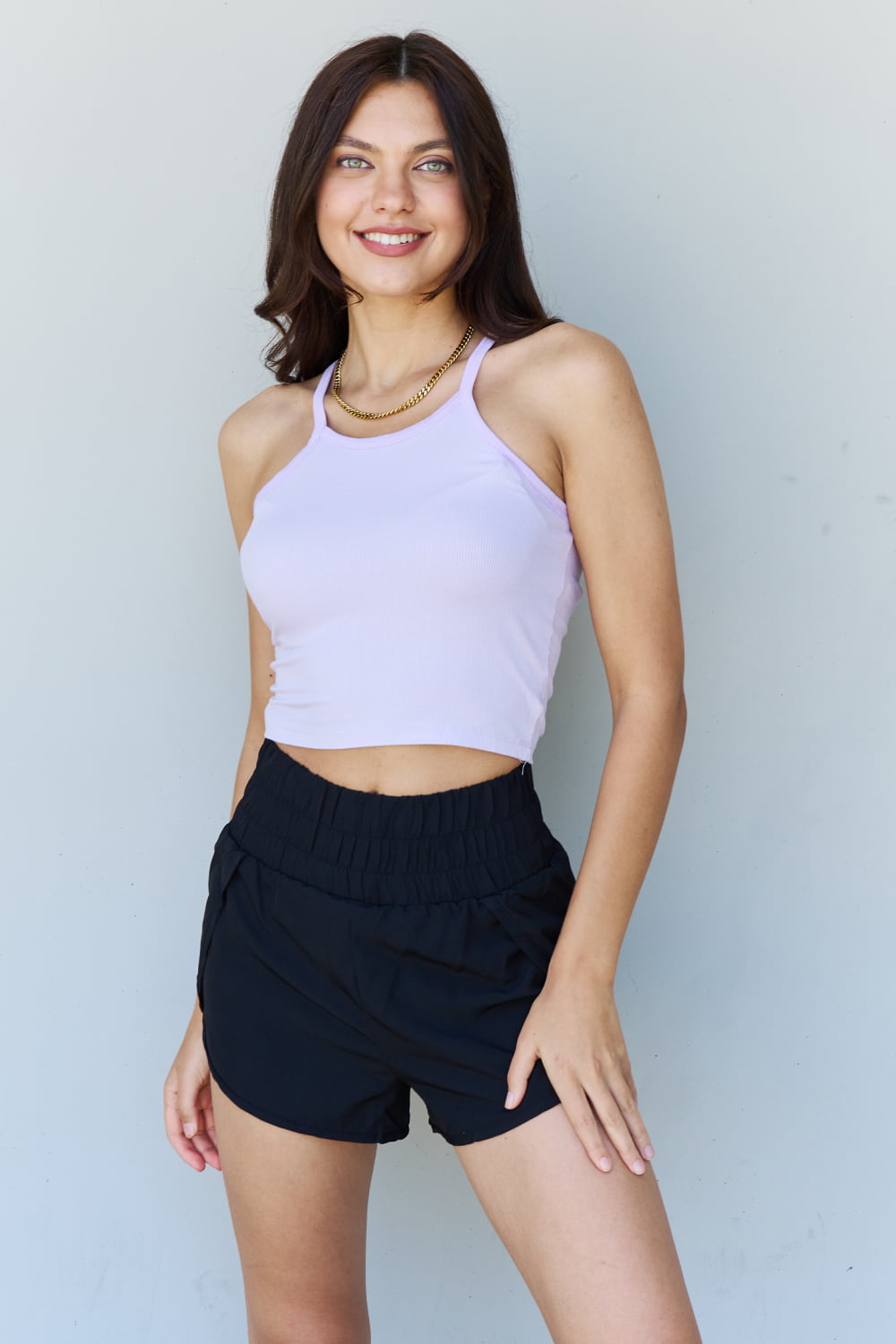 Classic Ribbed Tank Top in Lavender
