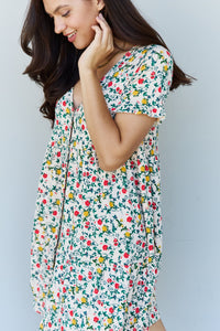 Marnie Floral V-Neck Ruffle Sleeve Floral Dress
