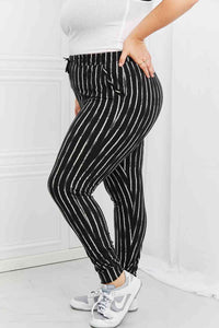 Classic Striped Drawstring Joggers With Pockets